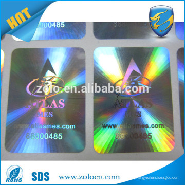 ZOLO PET secure genuine hologram sticker with number